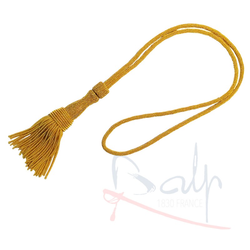 Junior wrist strap broth gold fringe, gold cord