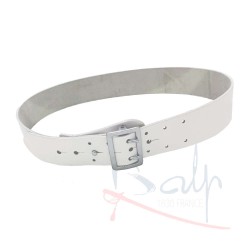 Belt - white leather