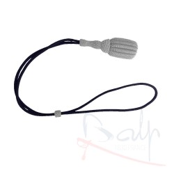 Wrist strap Firefighter officer broth silver black cord