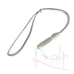 White leather saber strap