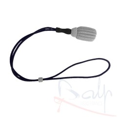 Police officer wrist strap silver broth black cord