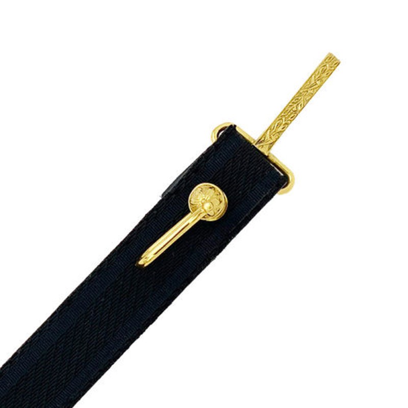 Saint Cyr leather bail with 24 carat gold for saber