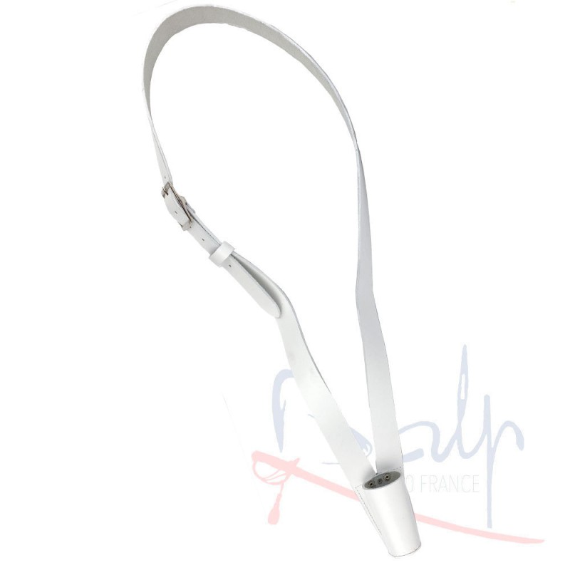 Flag carrying harness - white leather