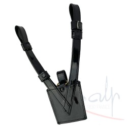 Black leather bail - sword holder - Belgian army official model