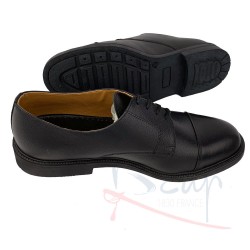 Black leather ceremonial shoe