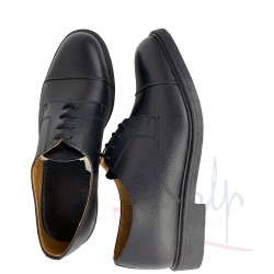 Black leather ceremonial shoe