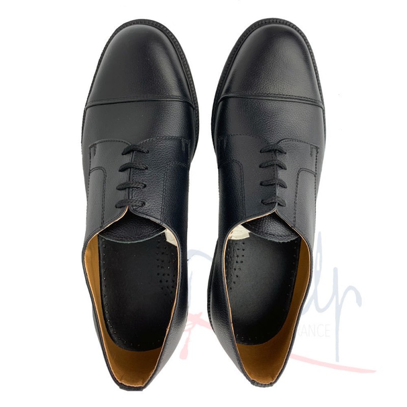 Black leather ceremonial shoe