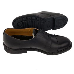 Black leather ceremonial shoe