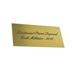 Brass or gold lacquer plate - laser engraving