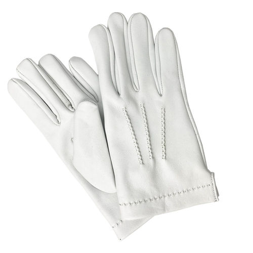 luxury white leather gloves